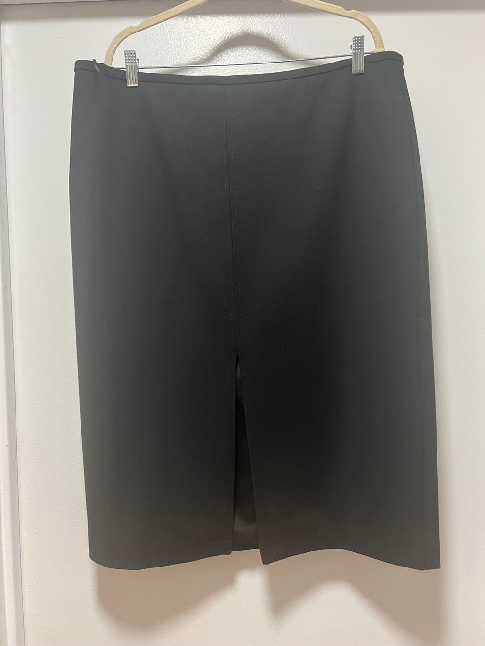 J. Crew Black Pencil Skirt with Center Slit